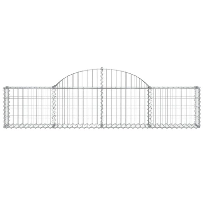 Paniers à gabions arqués 9 pcs 200x30x40/60 cm Fer galvanisé – Image 2
