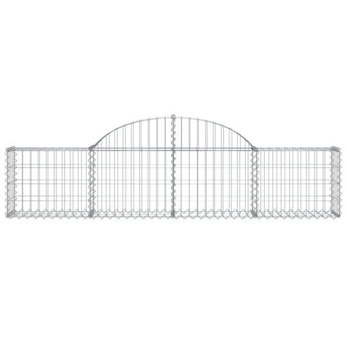 Paniers à gabions arqués 15 pcs 200x30x40/60 cm Fer galvanisé – Image 2