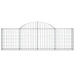 Paniers à gabions arqués 3 pcs 200x30x60/80 cm Fer galvanisé – Image 2