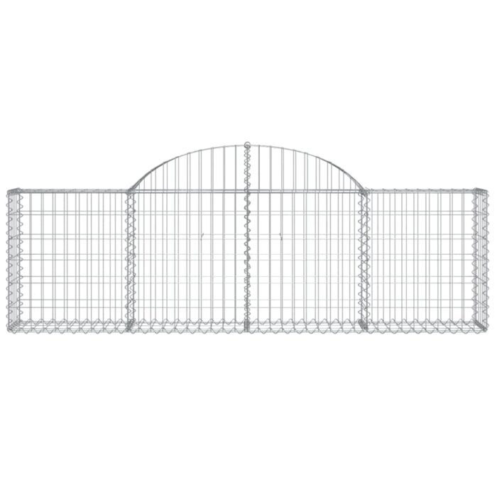 Paniers à gabions arqués 3 pcs 200x30x60/80 cm Fer galvanisé – Image 2