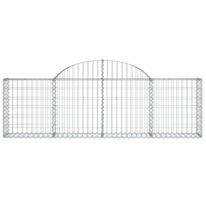 Paniers à gabions arqués 5 pcs 200x30x60/80 cm Fer galvanisé – Image 2
