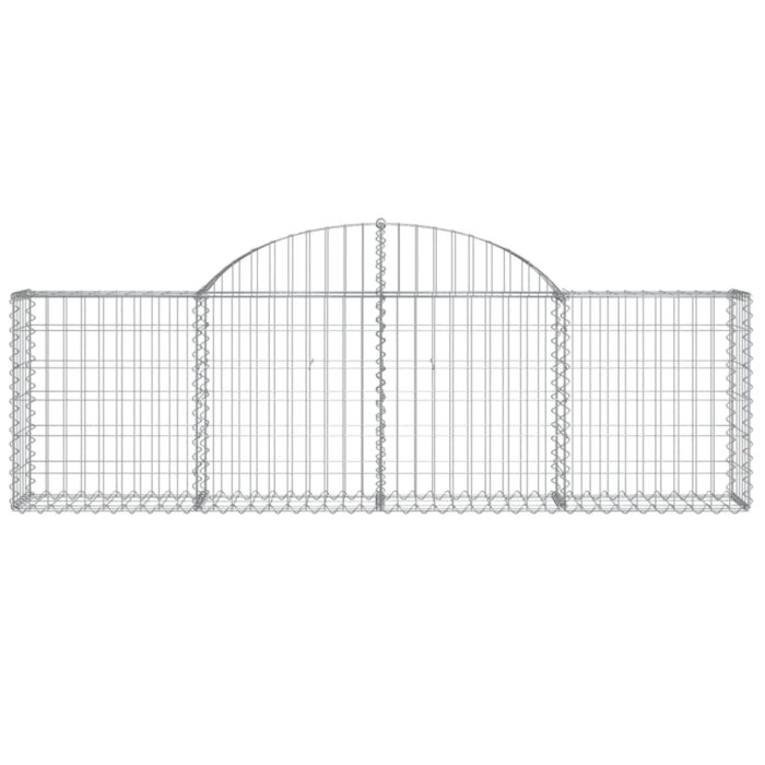 Paniers à gabions arqués 7 pcs 200x30x60/80 cm Fer galvanisé – Image 2