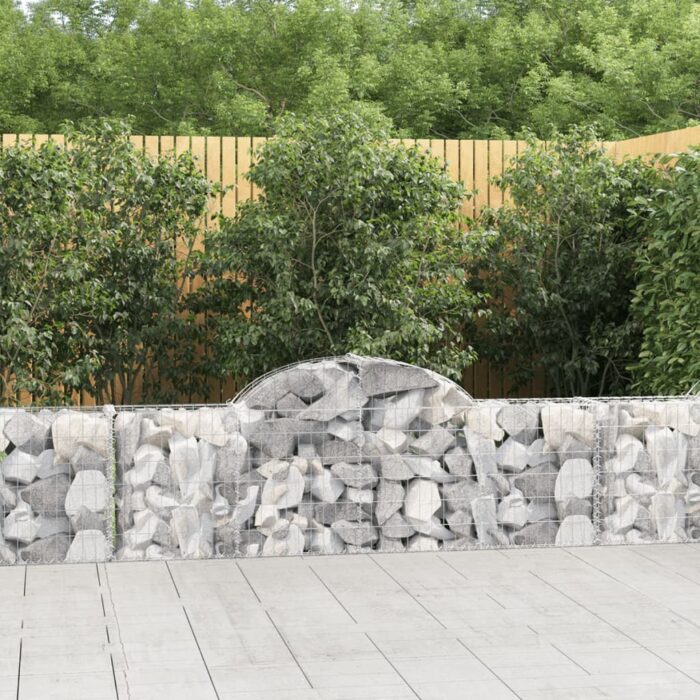 Paniers à gabions arqués 13 pcs 200x30x60/80 cm Fer galvanisé – Image 1