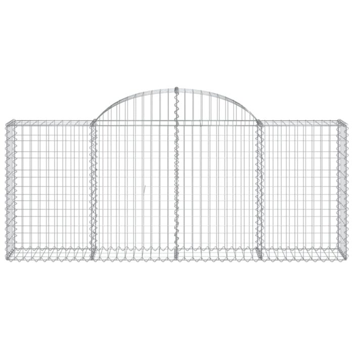 Paniers à gabions arqués 5 pcs 200x30x80/100 cm Fer galvanisé – Image 2