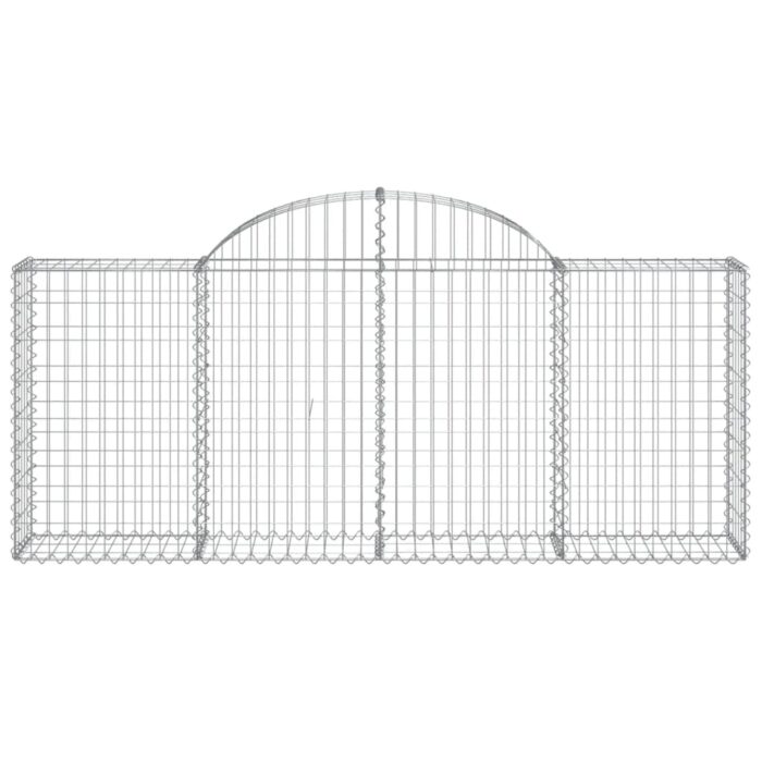 Paniers à gabions arqués 9 pcs 200x30x80/100 cm Fer galvanisé – Image 2