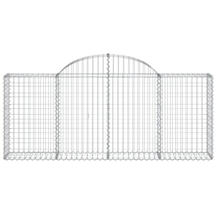 Paniers à gabions arqués 11 pcs 200x30x80/100 cm Fer galvanisé – Image 2