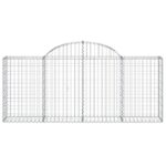 Paniers à gabions arqués 15 pcs 200x30x80/100 cm Fer galvanisé – Image 2