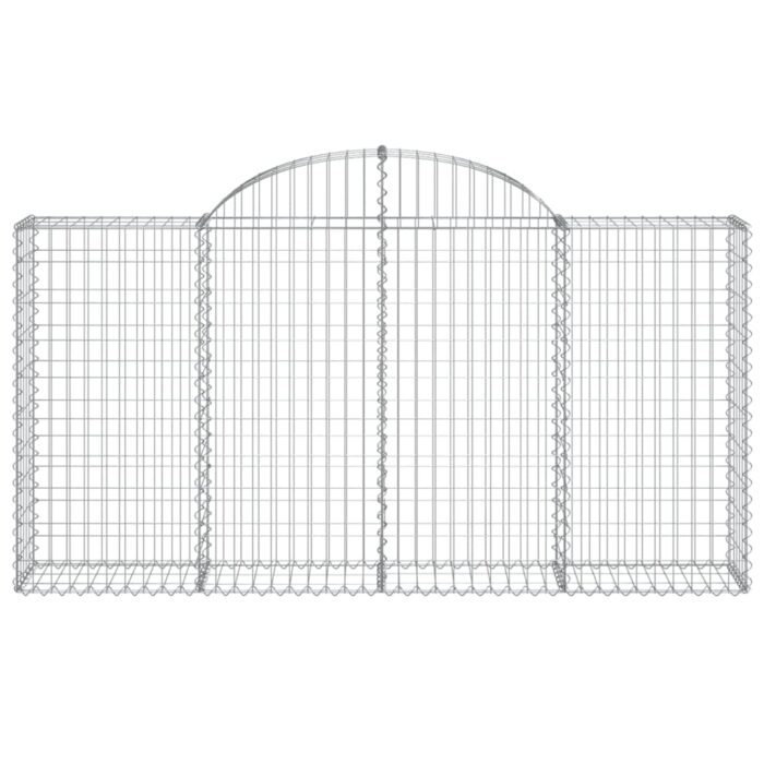Paniers à gabions arqués 7 pcs 200x30x100/120 cm Fer galvanisé – Image 2