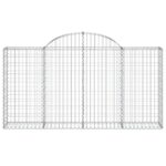 Paniers à gabions arqués 13 pcs 200x30x100/120 cm Fer galvanisé – Image 2