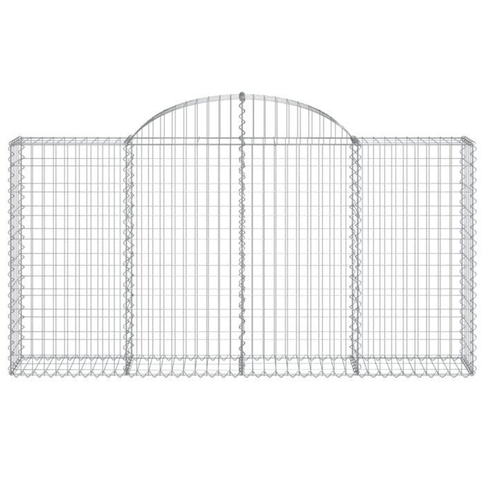 Paniers à gabions arqués 15 pcs 200x30x100/120 cm Fer galvanisé – Image 2