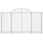 Paniers à gabions arqués 25 pcs 200x30x100/120 cm Fer galvanisé – Image 2
