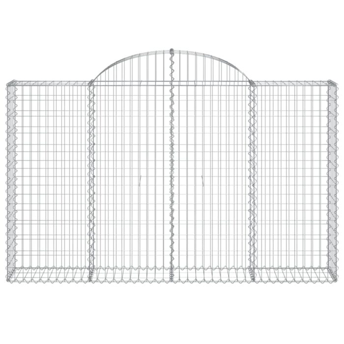 Paniers à gabions arqués 9 pcs 200x30x120/140 cm Fer galvanisé – Image 2