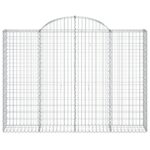 Paniers à gabions arqués 5 pcs 200x30x140/160 cm Fer galvanisé – Image 2