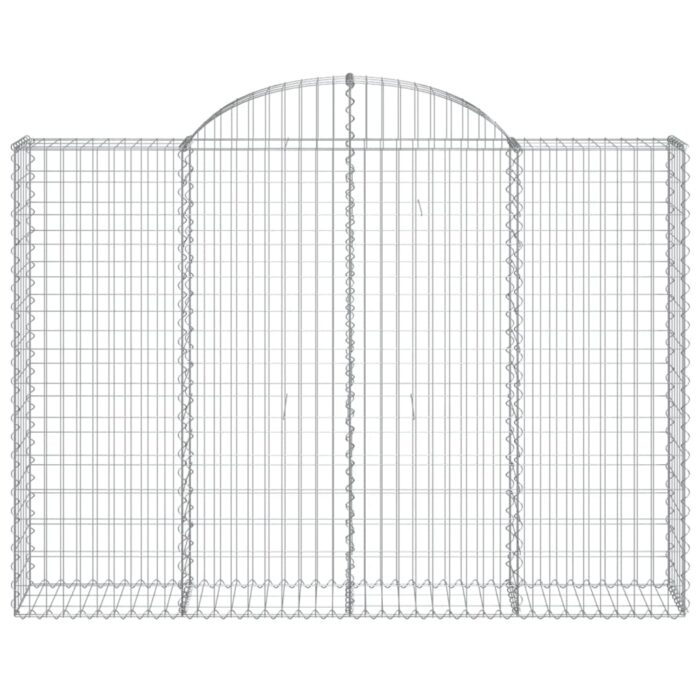 Paniers à gabions arqués 7 pcs 200x30x140/160 cm Fer galvanisé – Image 2