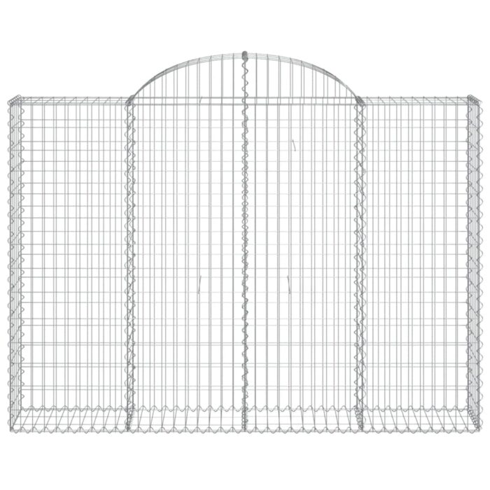 Paniers à gabions arqués 9 pcs 200x30x140/160 cm Fer galvanisé – Image 2