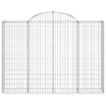 Paniers à gabions arqués 11 pcs 200x30x140/160 cm Fer galvanisé – Image 2