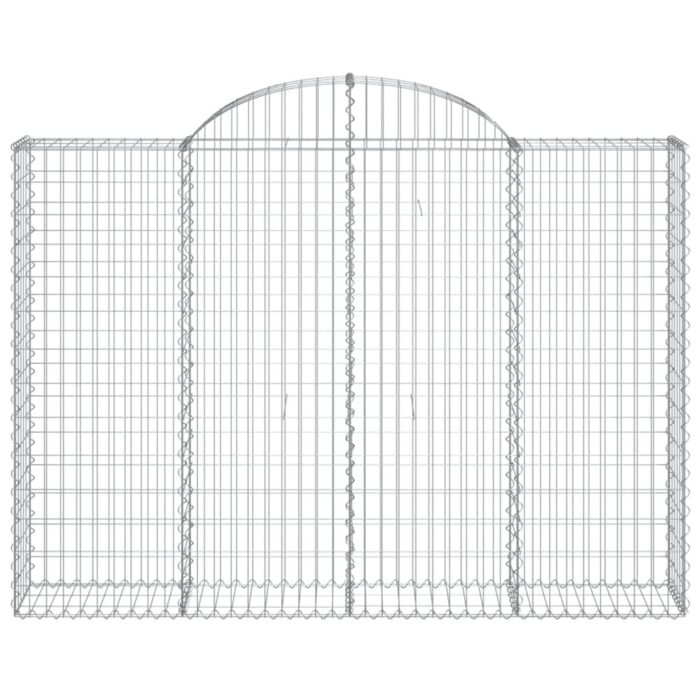 Paniers à gabions arqués 11 pcs 200x30x140/160 cm Fer galvanisé – Image 2