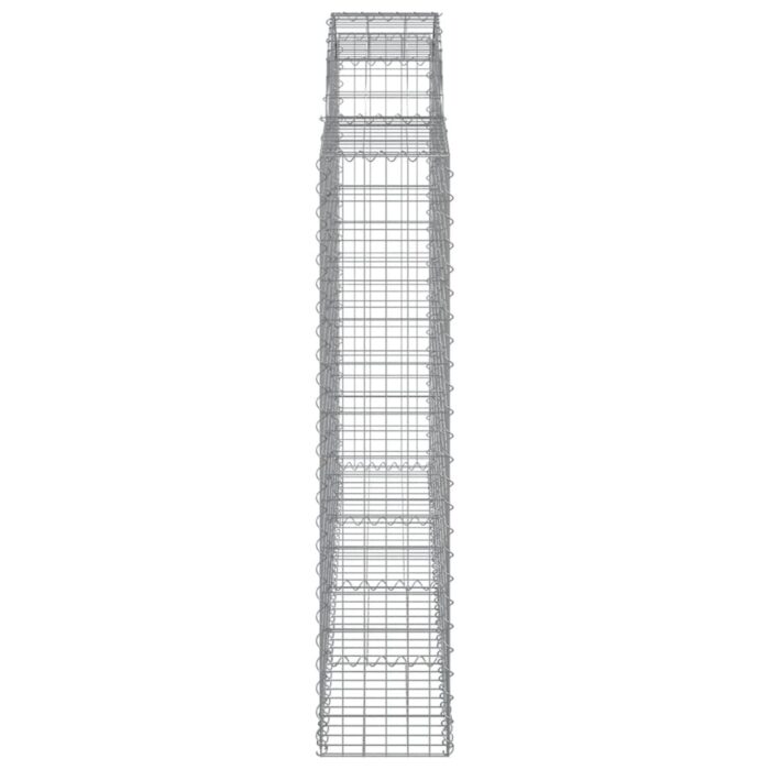 Paniers à gabions arqués 11 pcs 200x30x140/160 cm Fer galvanisé – Image 3