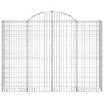 Paniers à gabions arqués 13 pcs 200x30x140/160 cm Fer galvanisé – Image 2
