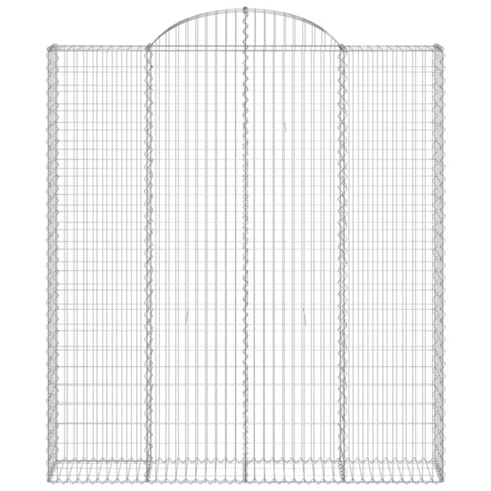 Paniers à gabions arqués 5 pcs 200x30x220/240 cm fer galvanisé – Image 2