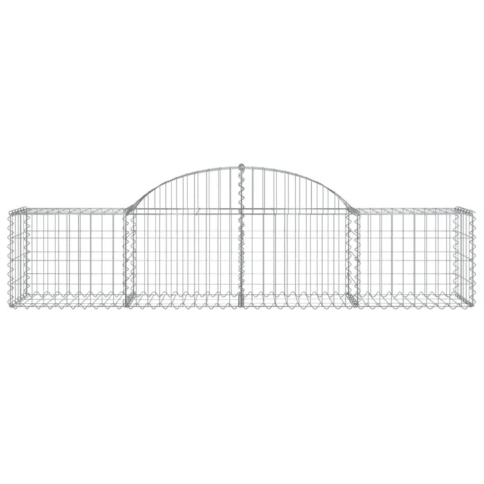 Paniers à gabions arqués 5 pcs 200x50x40/60 cm fer galvanisé – Image 2