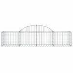 Paniers à gabions arqués 7 pcs 200x50x40/60 cm fer galvanisé – Image 2