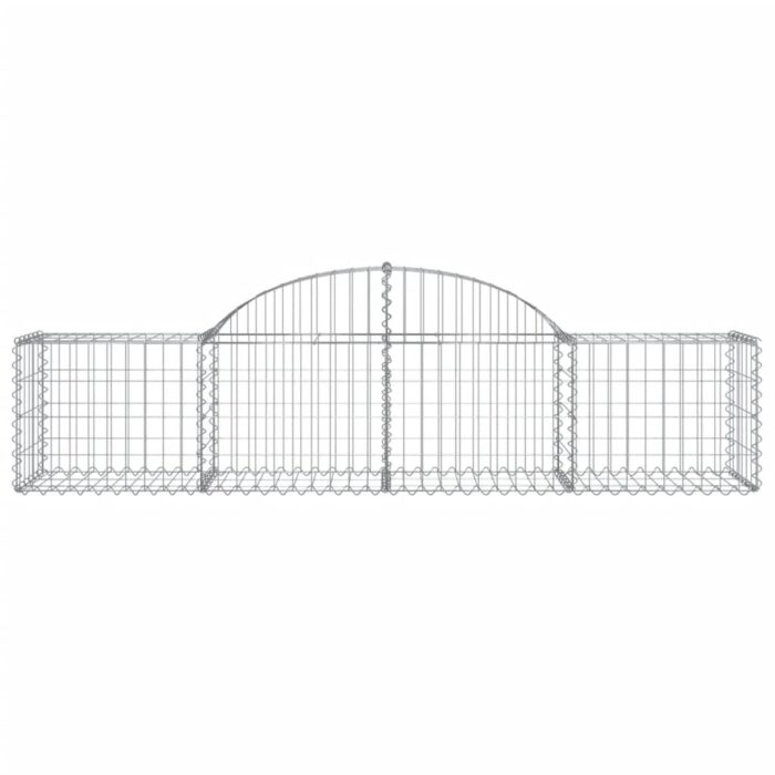 Paniers à gabions arqués 9 pcs 200x50x40/60 cm fer galvanisé – Image 2