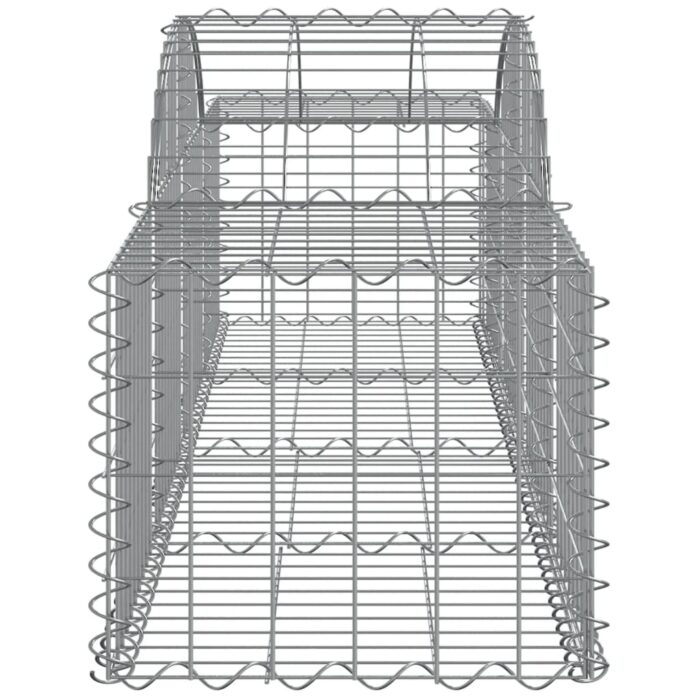 Paniers à gabions arqués 9 pcs 200x50x40/60 cm fer galvanisé – Image 3