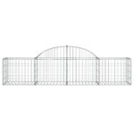 Paniers à gabions arqués 11 pcs 200x50x40/60 cm fer galvanisé – Image 2