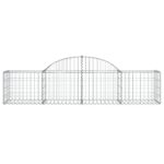 Paniers à gabions arqués 13 pcs 200x50x40/60 cm fer galvanisé – Image 2