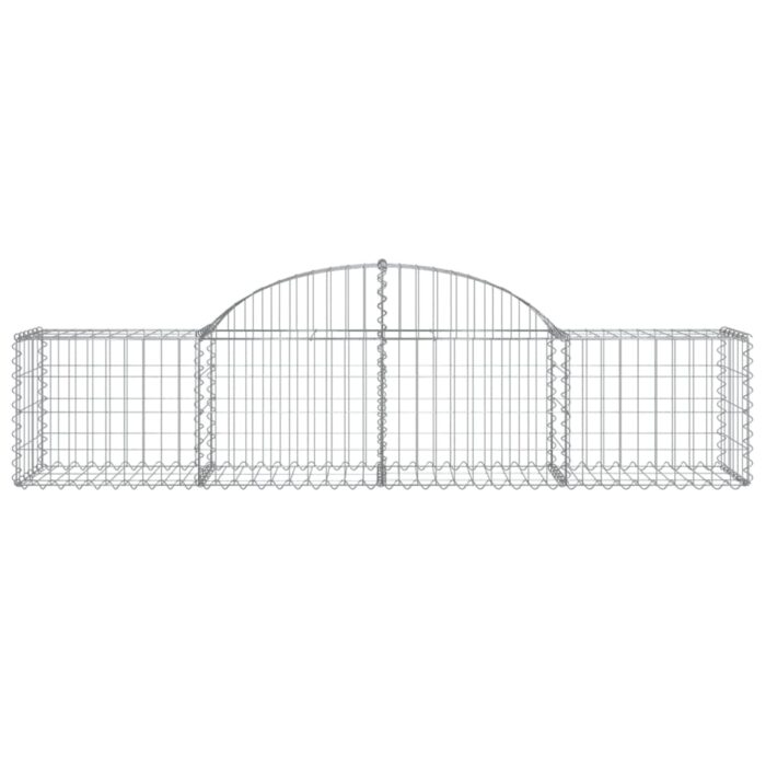 Paniers à gabions arqués 13 pcs 200x50x40/60 cm fer galvanisé – Image 2
