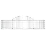 Paniers à gabions arqués 25 pcs 200x50x40/60 cm fer galvanisé – Image 2