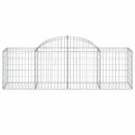 Paniers à gabions arqués 3 pcs 200x50x60/80 cm Fer galvanisé – Image 2