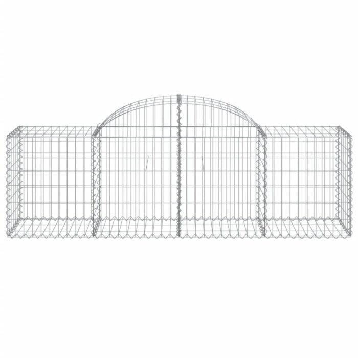 Paniers à gabions arqués 3 pcs 200x50x60/80 cm Fer galvanisé – Image 2