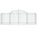 Paniers à gabions arqués 5 pcs 200x50x60/80 cm Fer galvanisé – Image 2