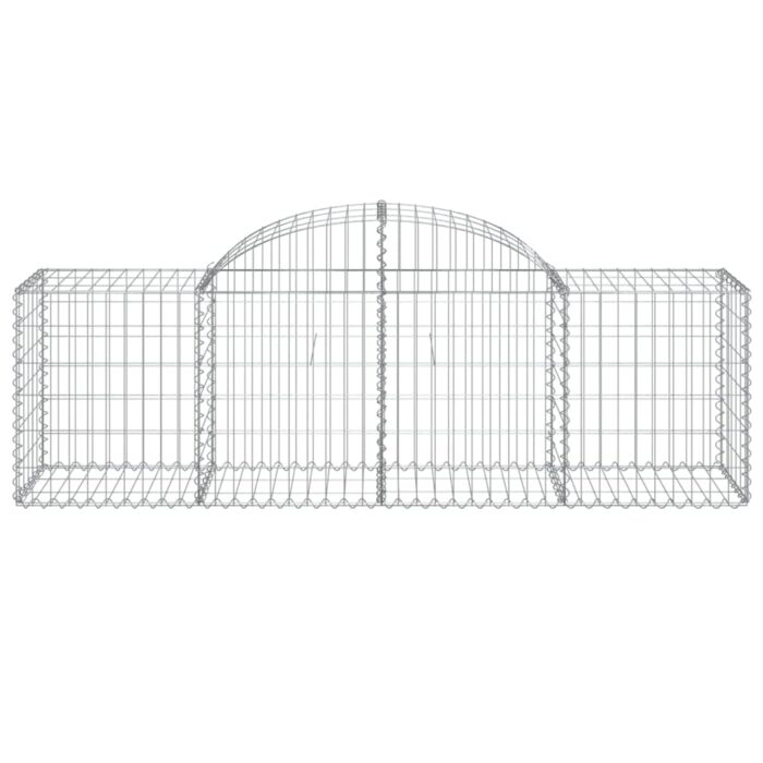 Paniers à gabions arqués 15 pcs 200x50x60/80 cm fer galvanisé – Image 2