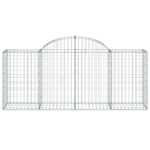 Paniers à gabions arqués 3 pcs 200x50x80/100 cm Fer galvanisé – Image 2