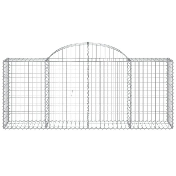 Paniers à gabions arqués 3 pcs 200x50x80/100 cm Fer galvanisé – Image 2