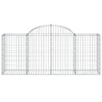 Paniers à gabions arqués 9 pcs 200x50x80/100 cm Fer galvanisé – Image 2