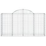 Paniers à gabions arqués 9 pcs 200x50x100/120 cm fer galvanisé – Image 2