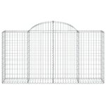Paniers à gabions arqués 25 pcs 200x50x100/120 cm fer galvanisé – Image 2