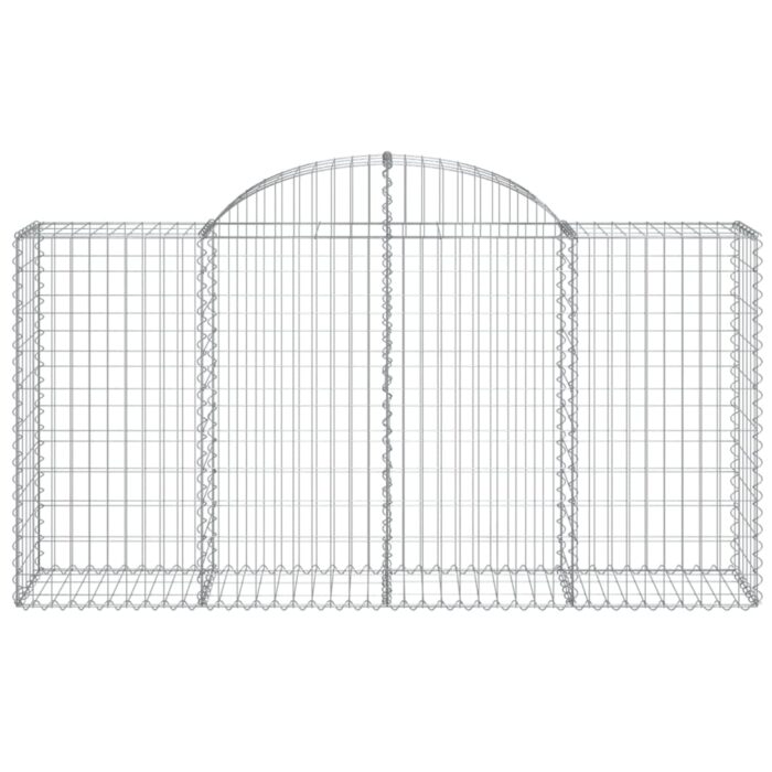 Paniers à gabions arqués 25 pcs 200x50x100/120 cm fer galvanisé – Image 2