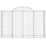 Paniers à gabions arqués 5 pcs 200x50x120/140 cm Fer galvanisé – Image 2