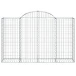 Paniers à gabions arqués 7 pcs 200x50x120/140 cm Fer galvanisé – Image 2