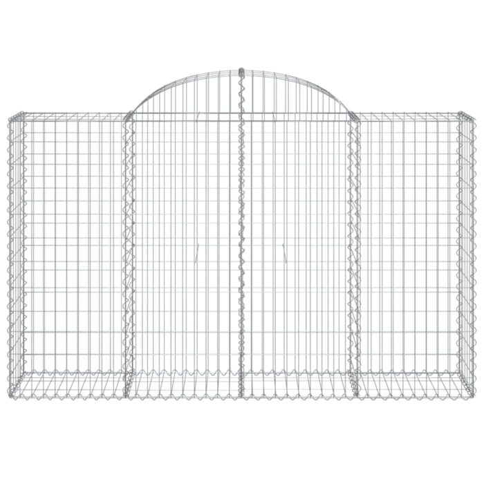 Paniers à gabions arqués 7 pcs 200x50x120/140 cm Fer galvanisé – Image 2