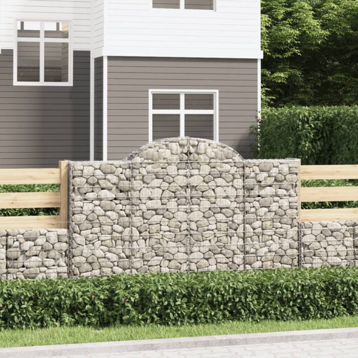 VXL8720845569297_m_en_hd_1.jpg Paniers à gabions arqués 7 pcs 200x50x120/140 cm Fer galvanisé – Image 1