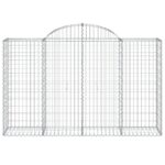Paniers à gabions arqués 11 pcs 200x50x120/140 cm Fer galvanisé – Image 2