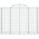 Paniers à gabions arqués 5 pcs 200x50x140/160 cm Fer galvanisé – Image 2