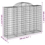 Paniers à gabions arqués 7 pcs 200x50x140/160 cm Fer galvanisé – Image 4