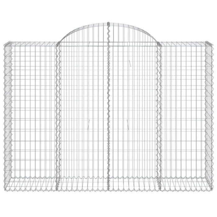 Paniers à gabions arqués 9 pcs 200x50x140/160 cm Fer galvanisé – Image 2
